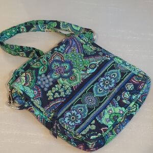 Vera Bradley Crossbody Messenger‎ Bag Blue Rhapsody Paisley